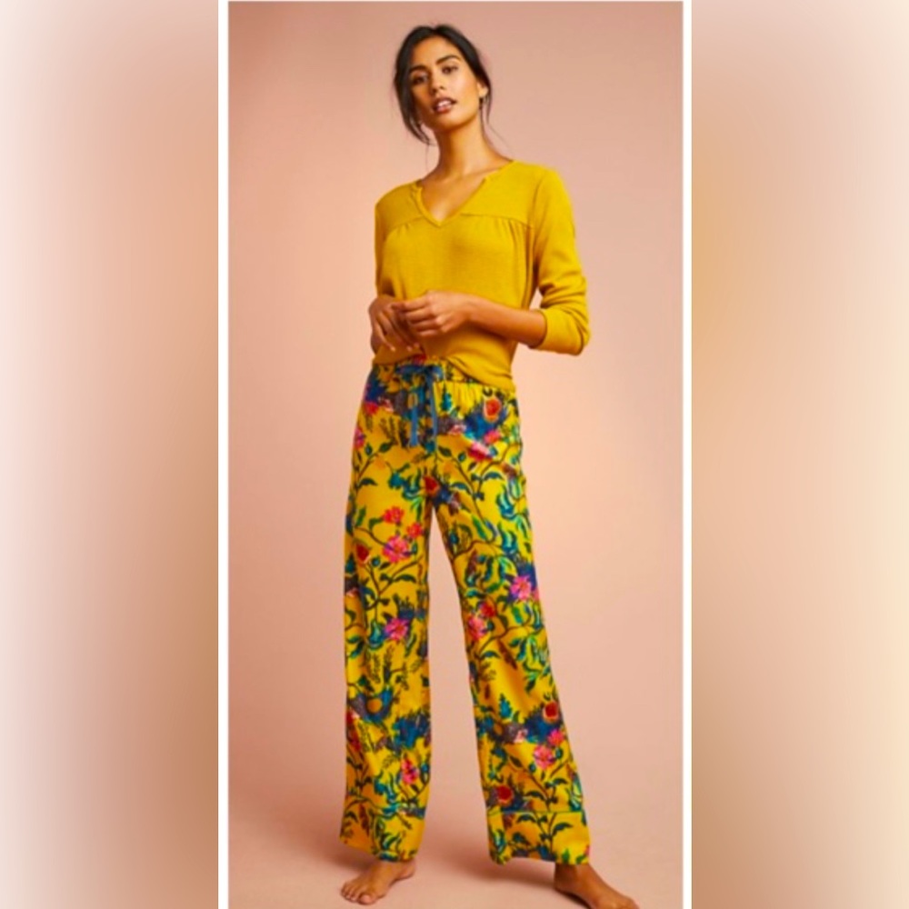 Anthropologie Nathalie Lete Lounge pants Pajama pants floral XS
